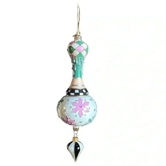 MaCKENZIE CHILDS FINIAL DOUBLE DROP RARE - NEW RETIRED! - Picture 1 of 3